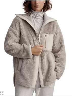 Varley Myla Teddy Zip Jacket Size XL